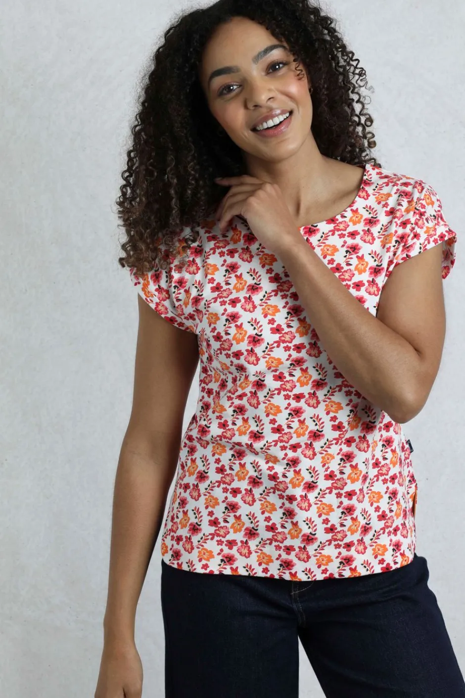 Weird Fish Tunics|Tops & T-Shirts|Paw Paw Organic Cotton Printed T-Shirt Apricot