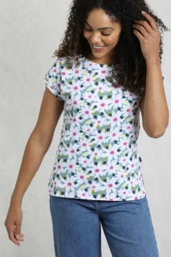 Weird Fish Tunics|Tops & T-Shirts|Paw Paw Organic Cotton Printed T-Shirt Washed Blue