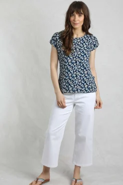 Weird Fish Tunics|Tops & T-Shirts|Paw Paw Organic Cotton Printed T-Shirt Ocean Blue