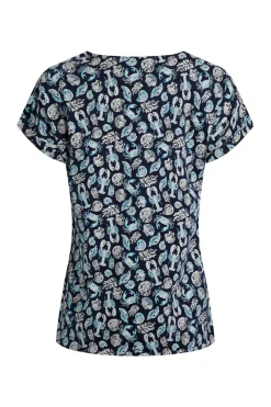 Weird Fish Tunics|Tops & T-Shirts|Paw Paw Organic Cotton Printed T-Shirt Ocean Blue