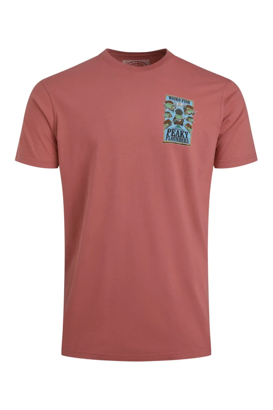 Weird Fish T-Shirts|Peaky Flounders Back Print Artist T-Shirt Rosewood