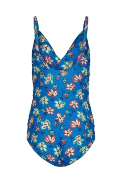Weird Fish Swimwear & Changing Robes|Swimwear|Penelope Eco Printed Swimsuit Blue