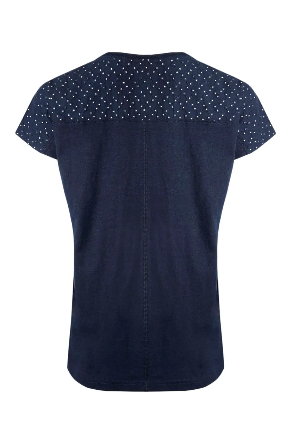 Weird Fish Tunics|Tops & T-Shirts|Pernille Organic Cotton Cutaway T-Shirt Navy