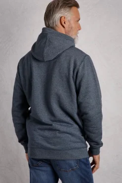 Weird Fish Sweatshirts & Hoodies|Perranporth Embossed Grindle Hoodie Navy