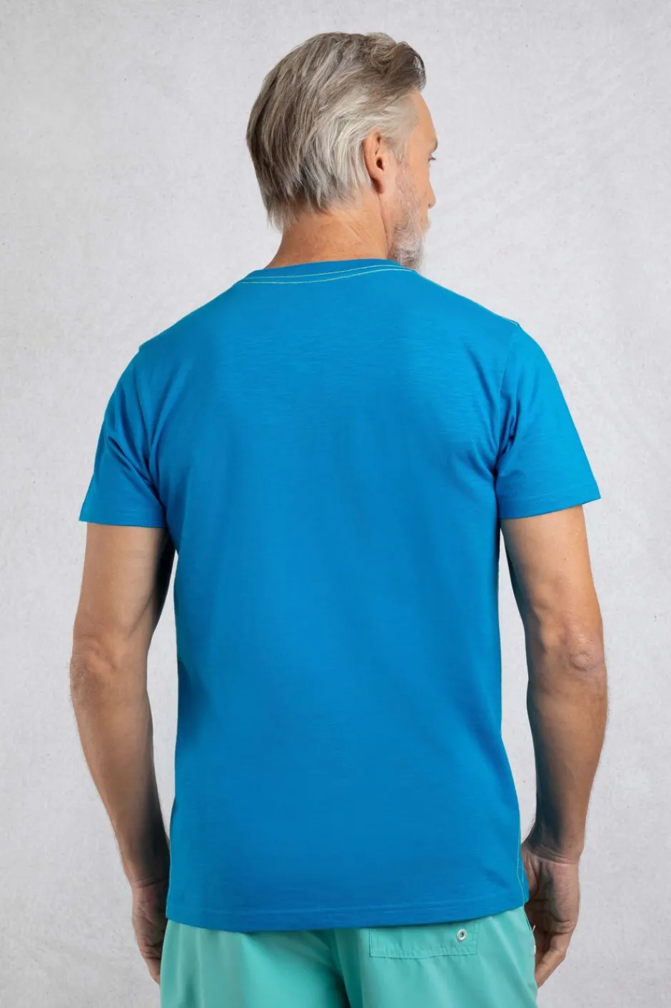 Weird Fish T-Shirts|Pineapple Express Organic Cotton Front Print T-Shirt Lagoon Blue