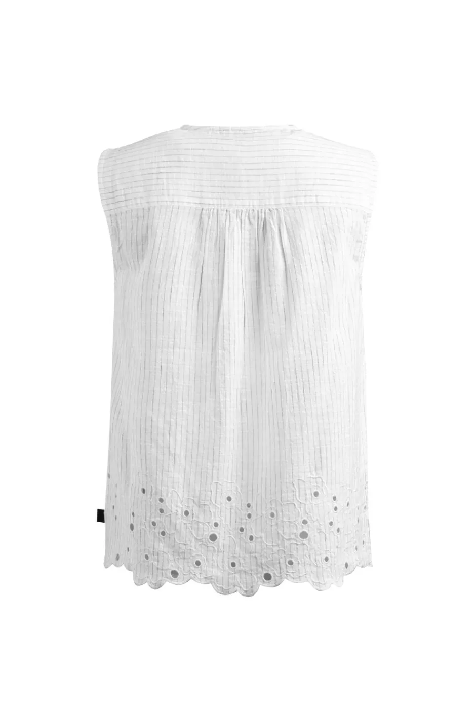 Weird Fish Tunics|Tops & T-Shirts|Poppy Scalloped Hem Blouse White