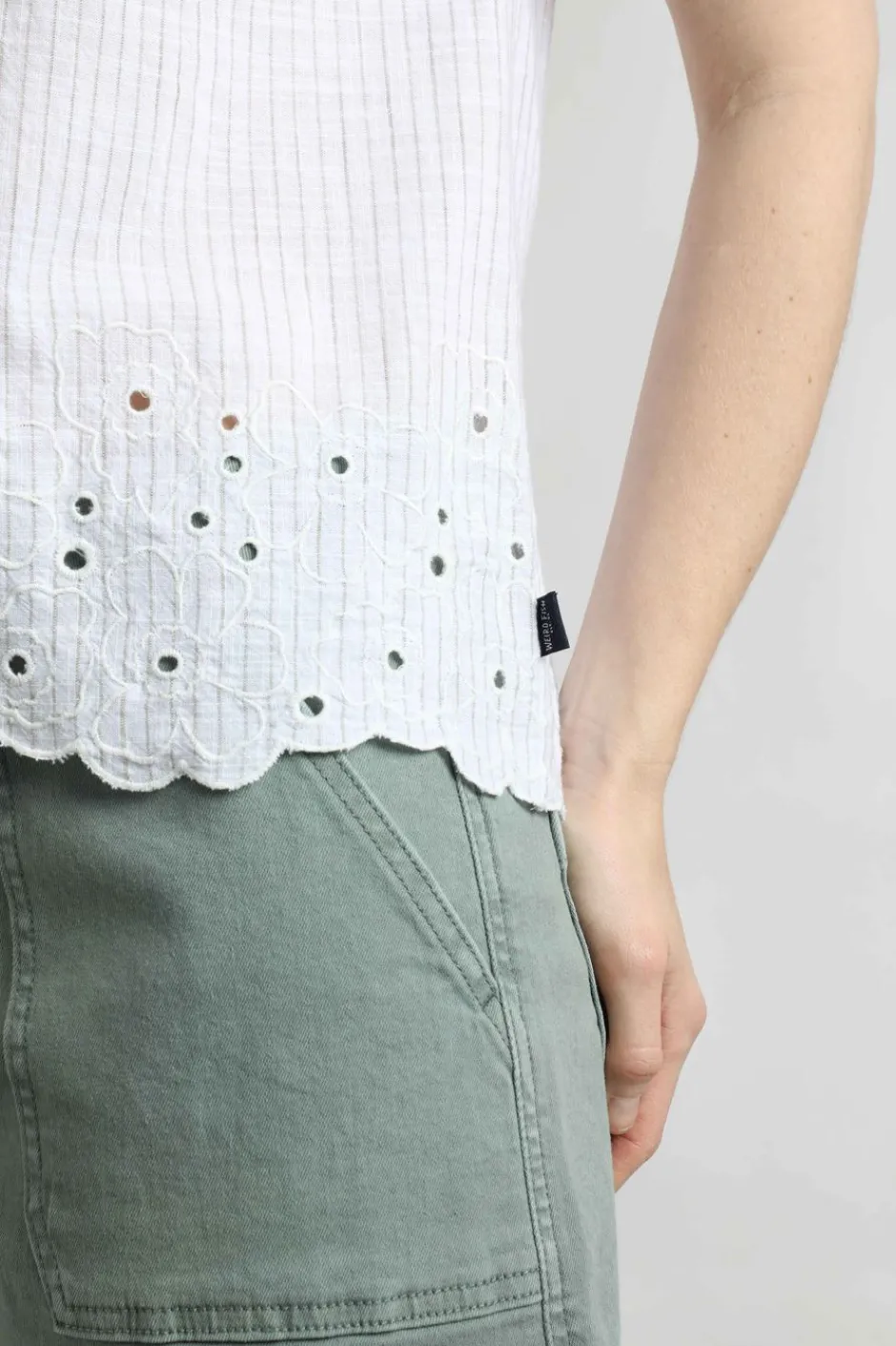 Weird Fish Tunics|Tops & T-Shirts|Poppy Scalloped Hem Blouse White