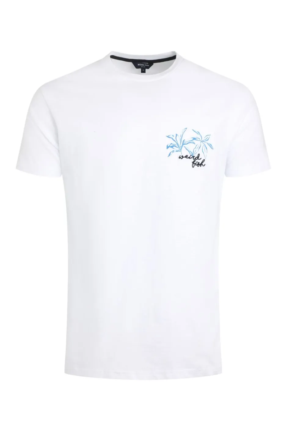 Weird Fish T-Shirts|Porter Organic Cotton Chest Print T-Shirt White