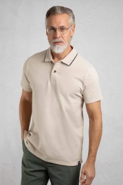 Weird Fish Polo & Rugby Shirts|Powell Organic Cotton Textured Jersey Polo Shirt String