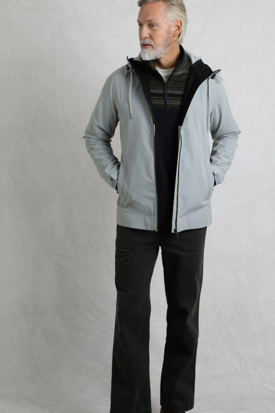 Weird Fish Coats, Jackets And Gilets|Coats, Jackets And Gilets|Prescott Waterproof Packable Jacket Limestone