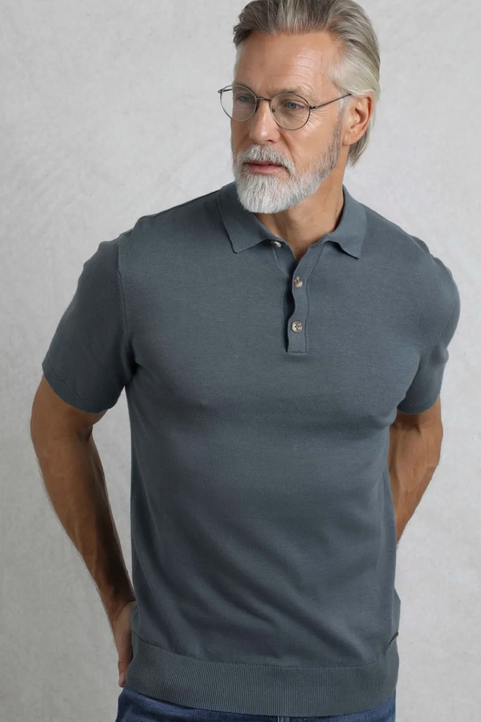 Weird Fish Polo & Rugby Shirts|Quentin Short Sleeve Knitted Polo Blue Mirage