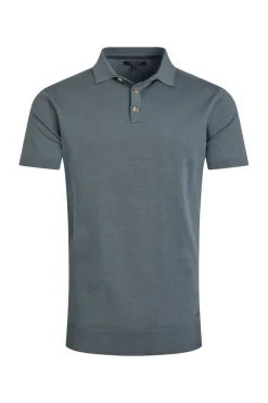 Weird Fish Polo & Rugby Shirts|Quentin Short Sleeve Knitted Polo Blue Mirage