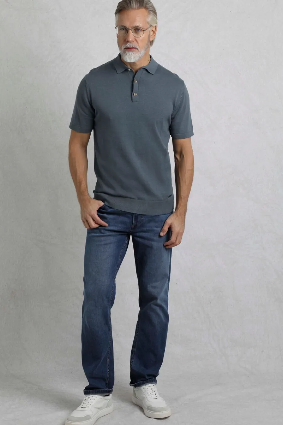 Weird Fish Polo & Rugby Shirts|Quentin Short Sleeve Knitted Polo Blue Mirage