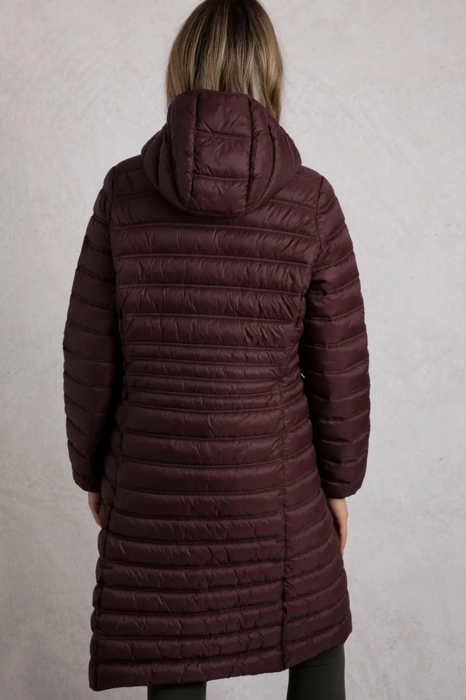 Weird Fish Coats, Jackets And Gilets|Ravinia Lightweight Padded Long-Line Jacket Mulled Wine
