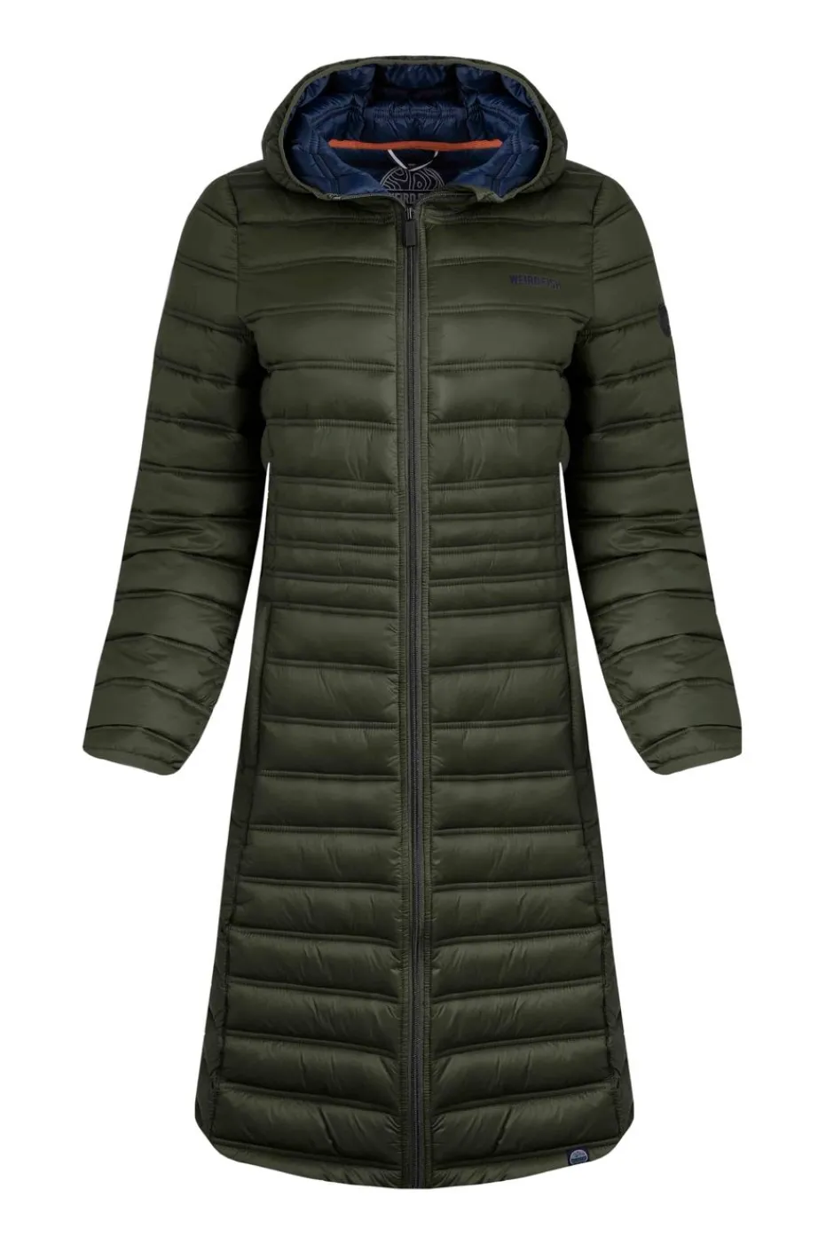 Weird Fish Coats, Jackets And Gilets|Ravinia Lightweight Padded Long-Line Jacket Fir Green