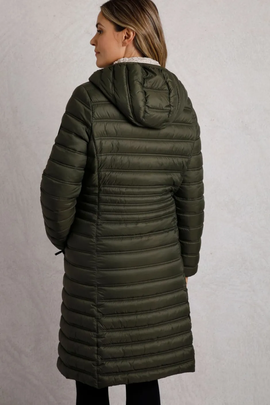 Weird Fish Coats, Jackets And Gilets|Ravinia Lightweight Padded Long-Line Jacket Fir Green