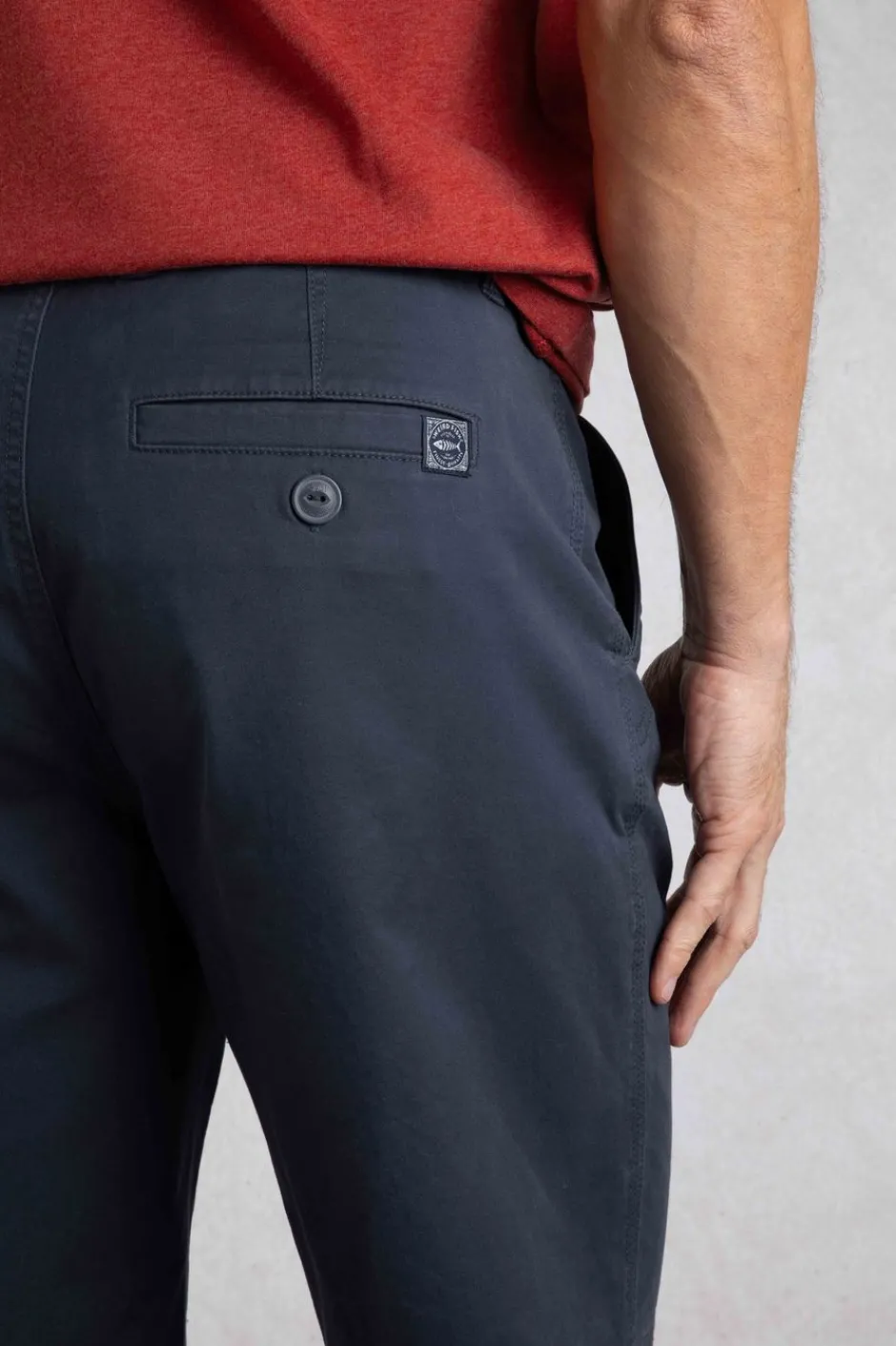 Weird Fish Shorts|Rayburn Organic Cotton Flat Front Shorts Navy