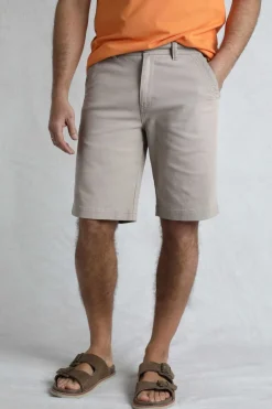 Weird Fish Shorts|Rayburn Organic Cotton Flat Front Shorts Flint Stone