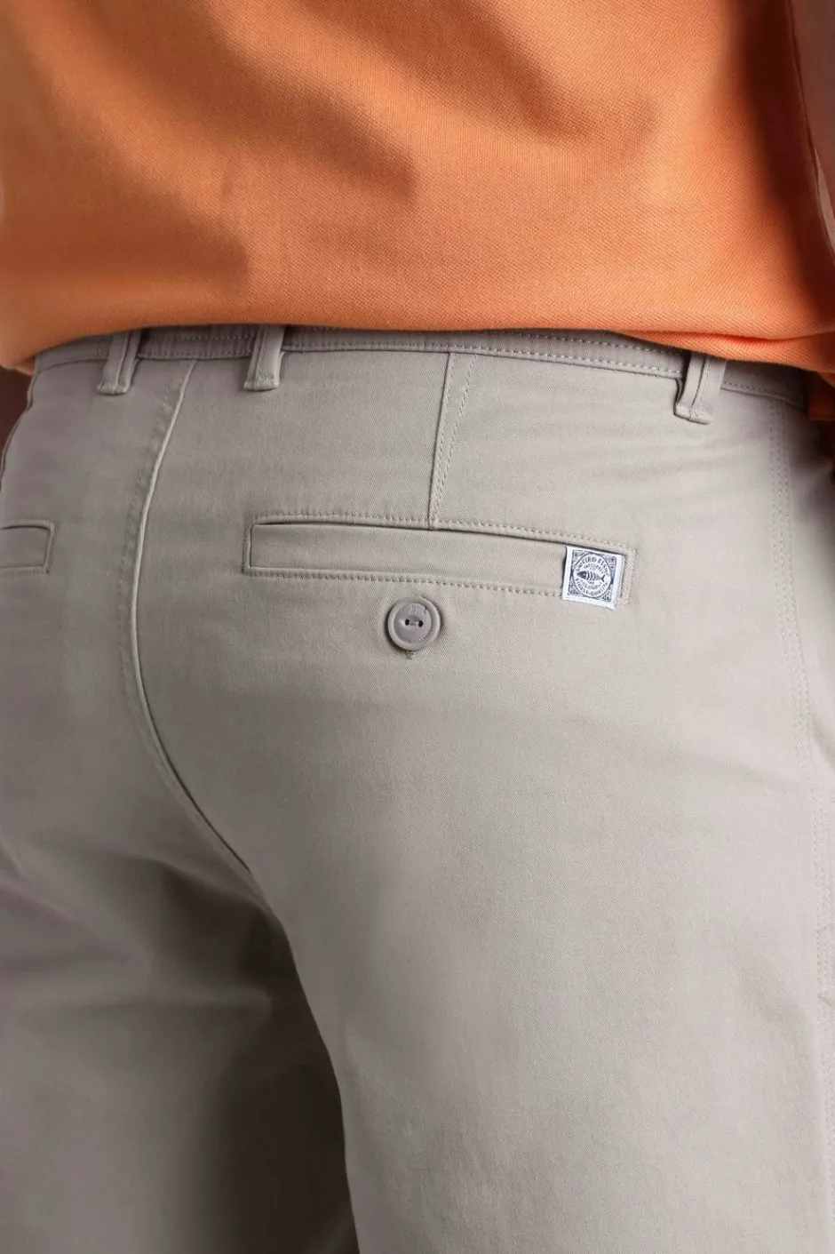 Weird Fish Shorts|Rayburn Organic Cotton Flat Front Shorts Flint Stone