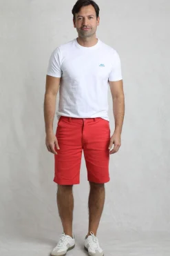 Weird Fish Shorts|Rayburn Organic Cotton Flat Front Shorts Radical Red