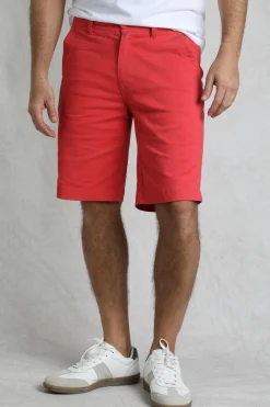 Weird Fish Shorts|Rayburn Organic Cotton Flat Front Shorts Radical Red