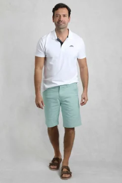 Weird Fish Shorts|Rayburn Organic Cotton Flat Front Shorts Seafoam
