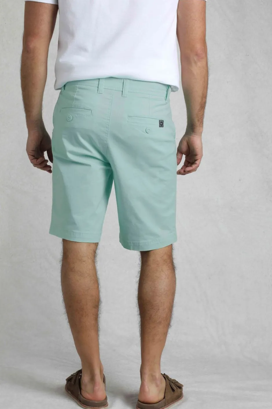 Weird Fish Shorts|Rayburn Organic Cotton Flat Front Shorts Seafoam