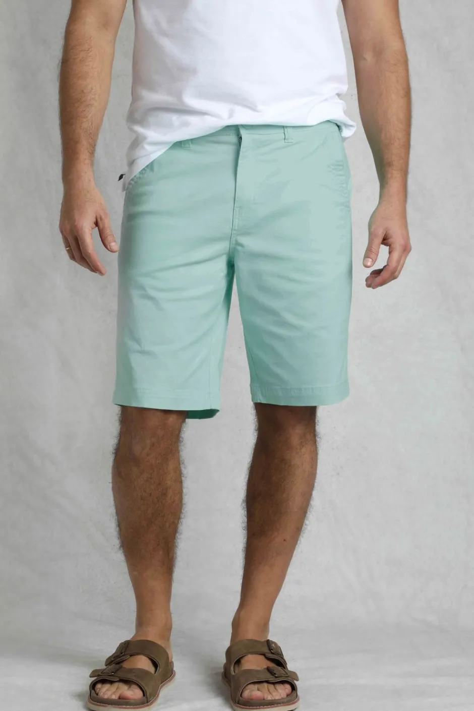 Weird Fish Shorts|Rayburn Organic Cotton Flat Front Shorts Seafoam