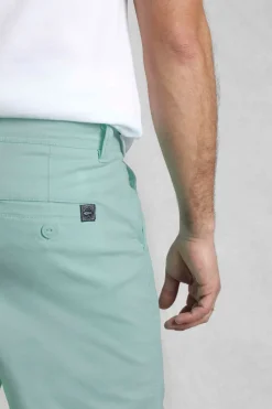Weird Fish Shorts|Rayburn Organic Cotton Flat Front Shorts Seafoam
