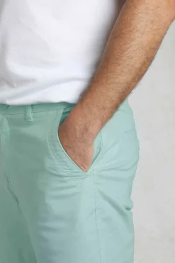 Weird Fish Shorts|Rayburn Organic Cotton Flat Front Shorts Seafoam