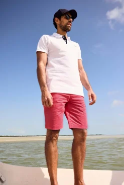 Weird Fish Shorts|Rayburn Organic Cotton Flat Front Shorts Dark Pink