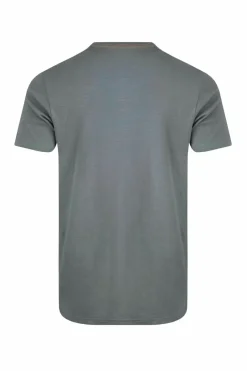 Weird Fish T-Shirts|Riggers Organic Cotton Reverse Print Graphic T-Shirt Storm Grey