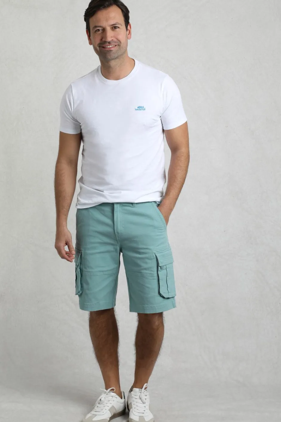 Weird Fish Shorts|Rigney Cargo Shorts Mineral Blue