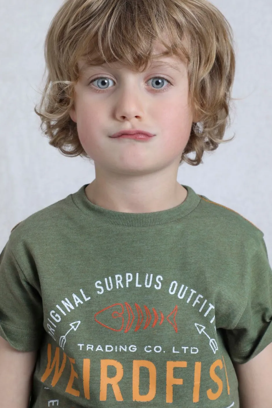 Weird Fish Kids Tops & T-Shirts|Ripple Kids Eco Graphic T-Shirt Army Green