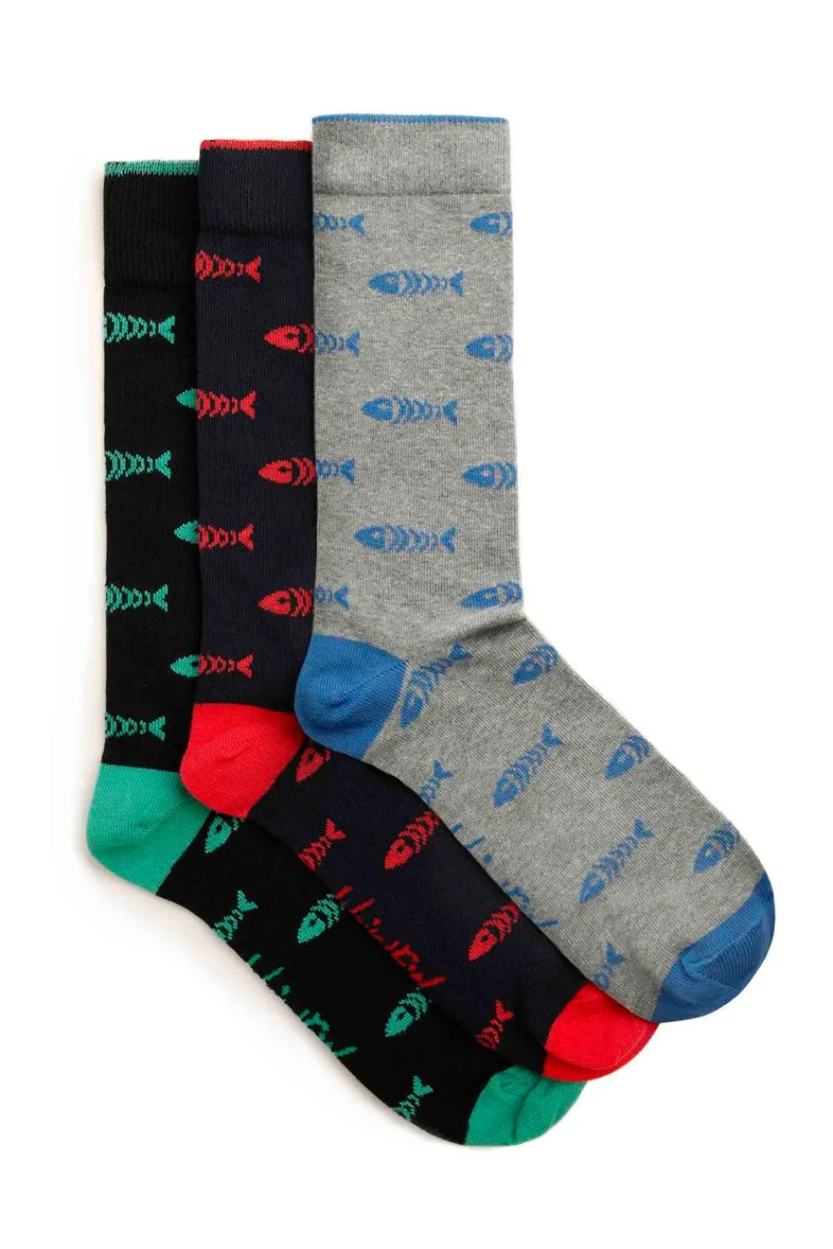 Weird Fish Caps & Scarves|Scarves & Caps|Ronan Branded Bones Sock 3 Pack Multi