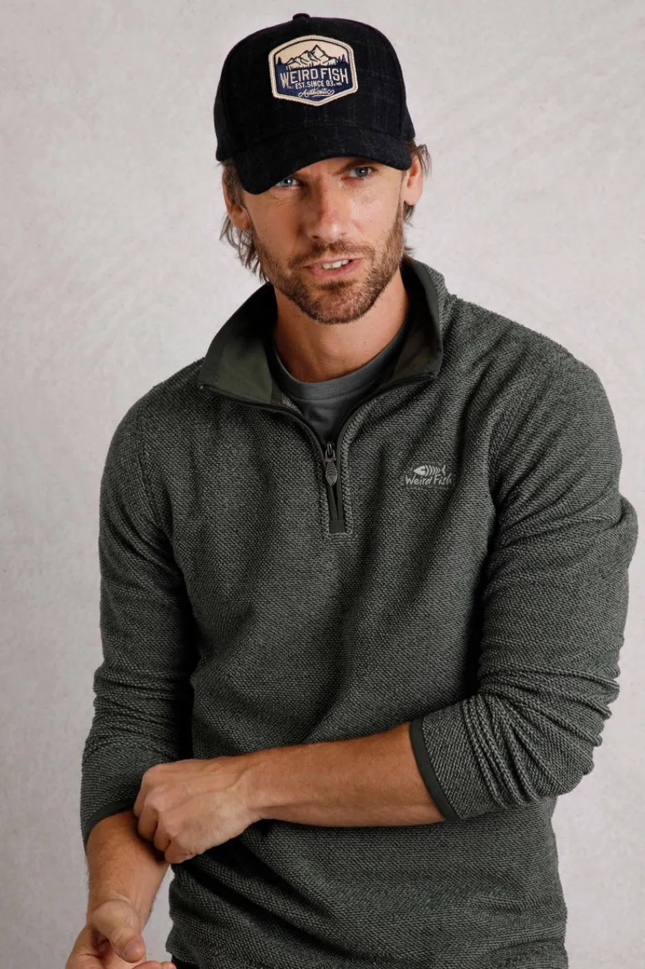 Weird Fish Caps & Scarves|Scarves & Caps|Rosthwaite Flannel Check Cap Navy