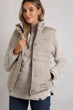 Weird Fish Coats, Jackets And Gilets|Sabine Arctic Padded Gilet Sand Dune