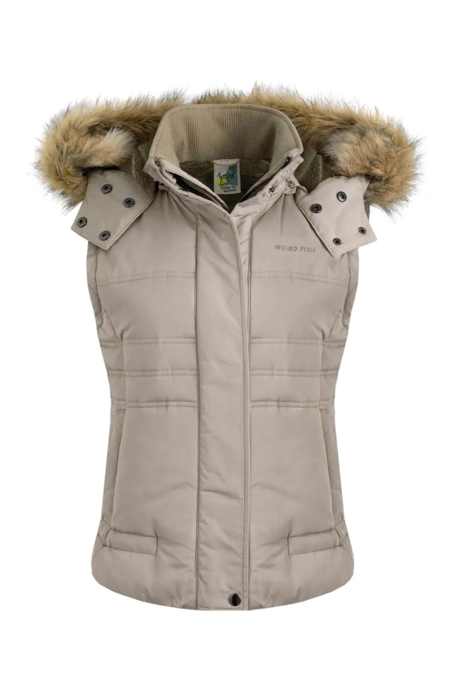 Weird Fish Coats, Jackets And Gilets|Sabine Arctic Padded Gilet Sand Dune