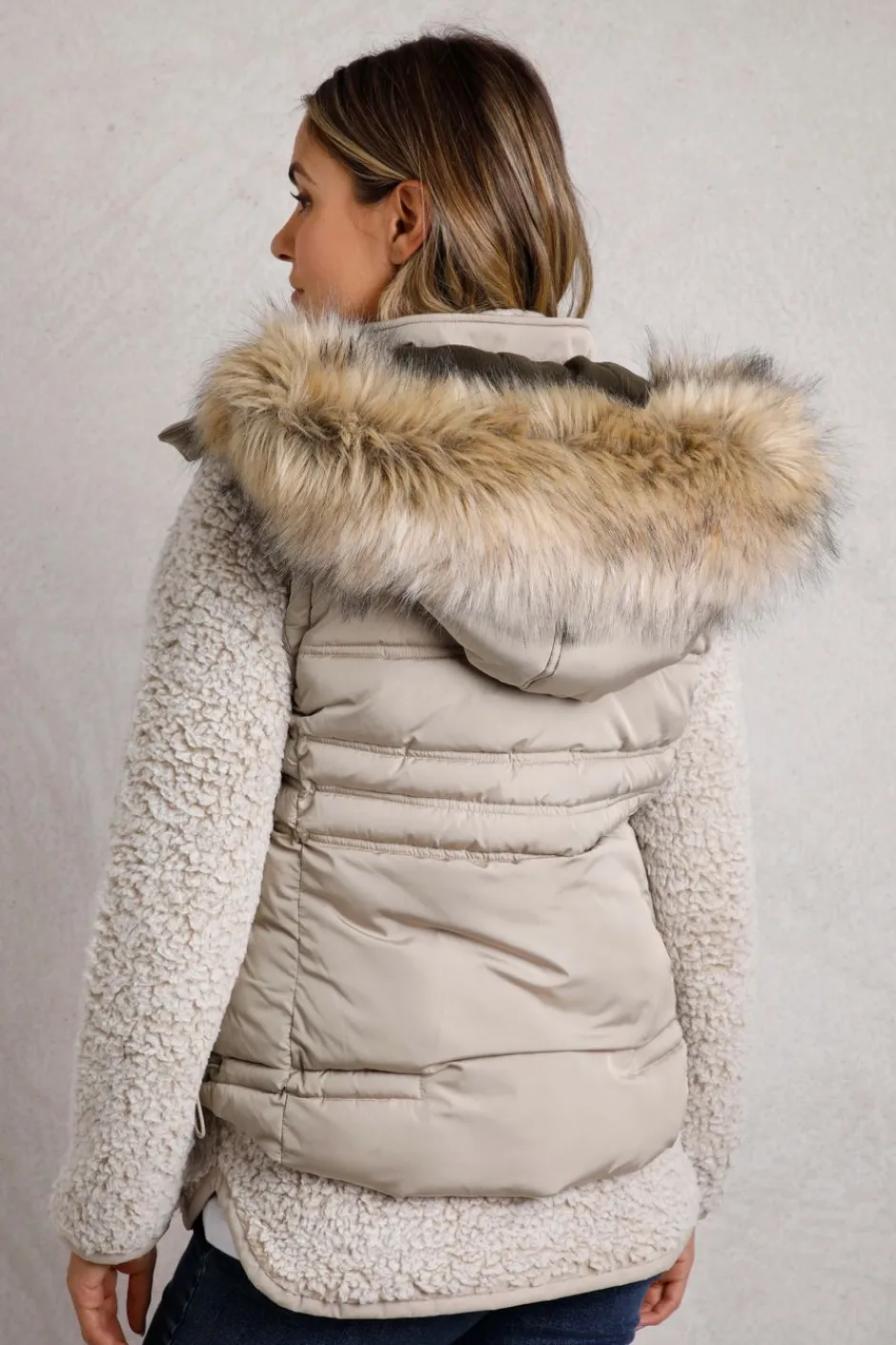 Weird Fish Coats, Jackets And Gilets|Sabine Arctic Padded Gilet Sand Dune