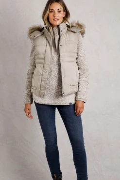 Weird Fish Coats, Jackets And Gilets|Sabine Arctic Padded Gilet Sand Dune