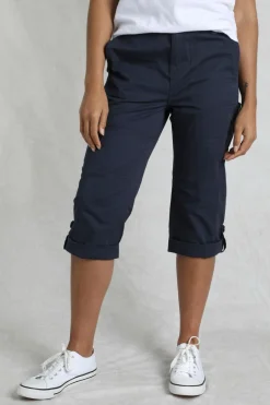 Weird Fish Leggings|Jumpsuits & Playsuits|Salena 3/4 Length Trousers Navy