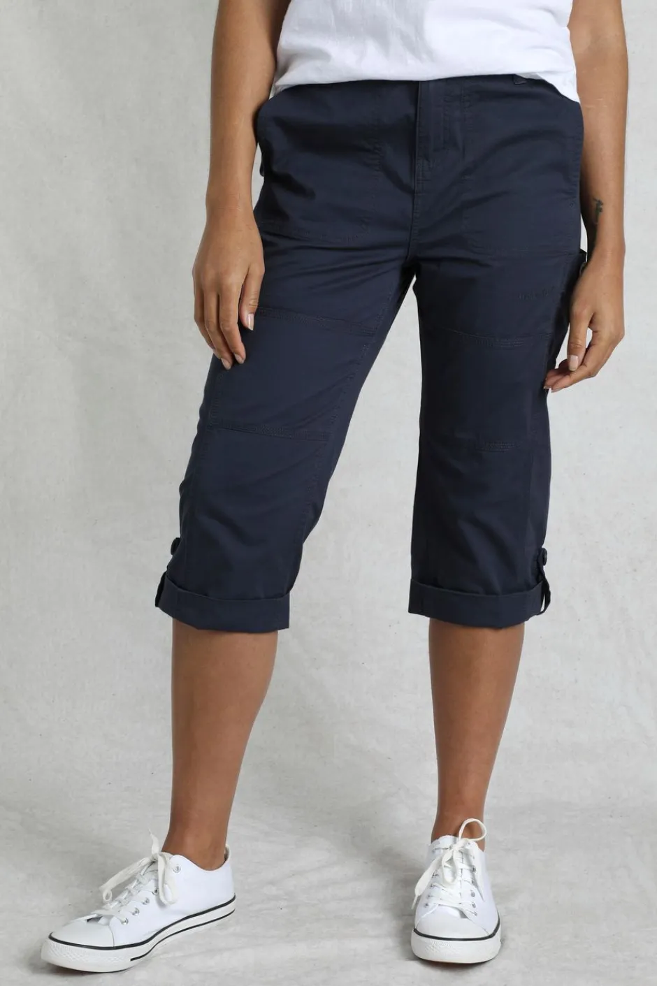 Weird Fish Leggings|Jumpsuits & Playsuits|Salena 3/4 Length Trousers Navy