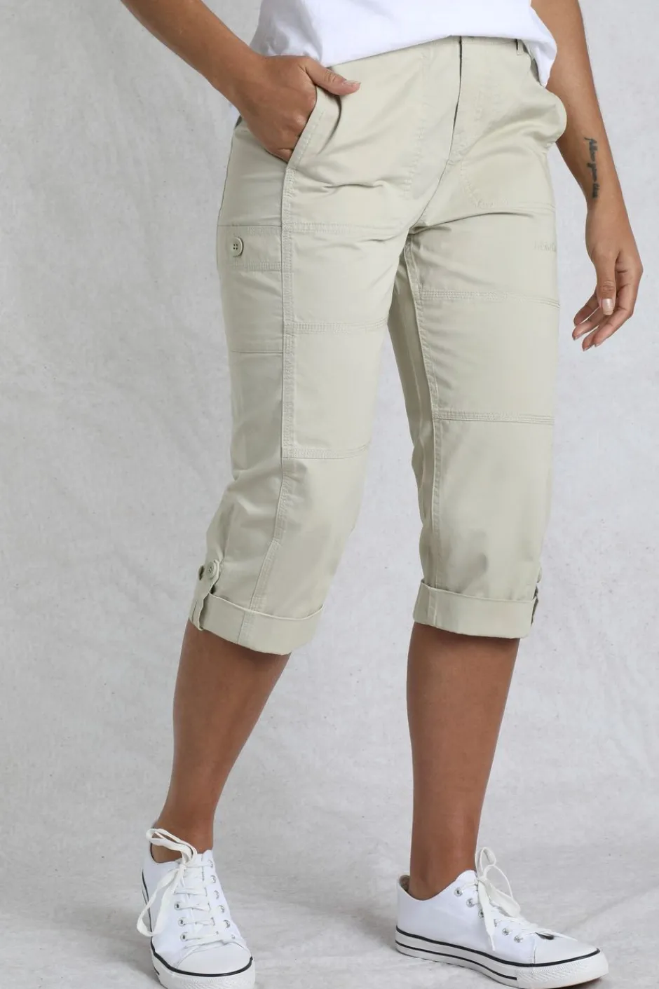 Weird Fish Shorts|Leggings|Salena 3/4 Length Trousers Oyster
