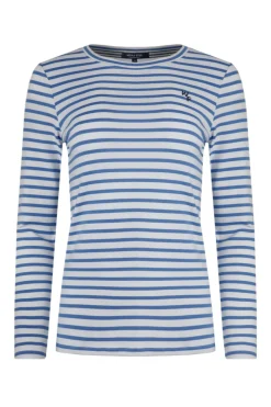 Weird Fish Tunics|Tops & T-Shirts|Sally Striped Long Sleeve T-Shirt Riviera Blue