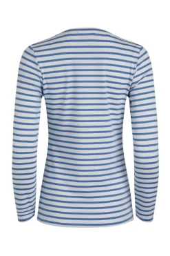 Weird Fish Tunics|Tops & T-Shirts|Sally Striped Long Sleeve T-Shirt Riviera Blue