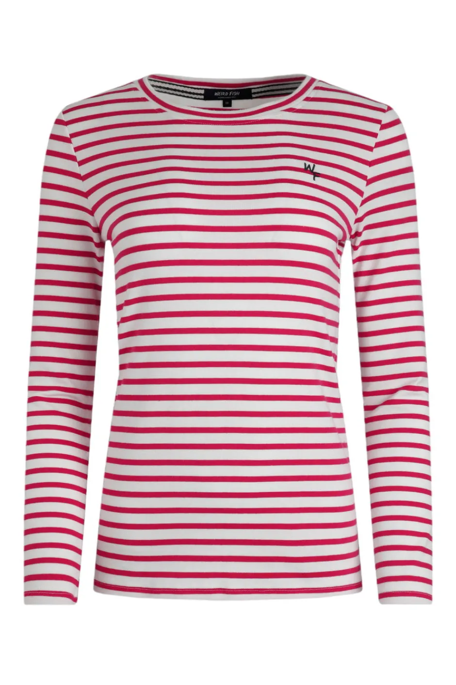 Weird Fish Tunics|Tops & T-Shirts|Sally Striped Long Sleeve T-Shirt Dark Raspberry