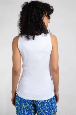 Weird Fish Tunics|Tops & T-Shirts|Samsoe Eco Printed Vest Azure