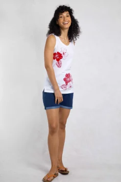 Weird Fish Tunics|Tops & T-Shirts|Samsoe Eco Printed Vest Crimson