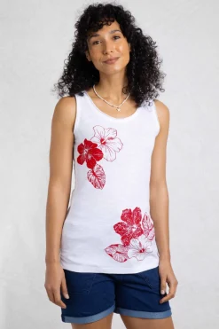 Weird Fish Tunics|Tops & T-Shirts|Samsoe Eco Printed Vest Crimson
