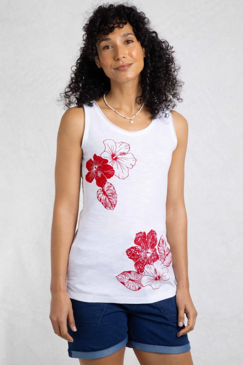 Weird Fish Tunics|Tops & T-Shirts|Samsoe Eco Printed Vest Crimson